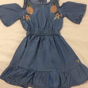 Guess Denim cold shoulder dress